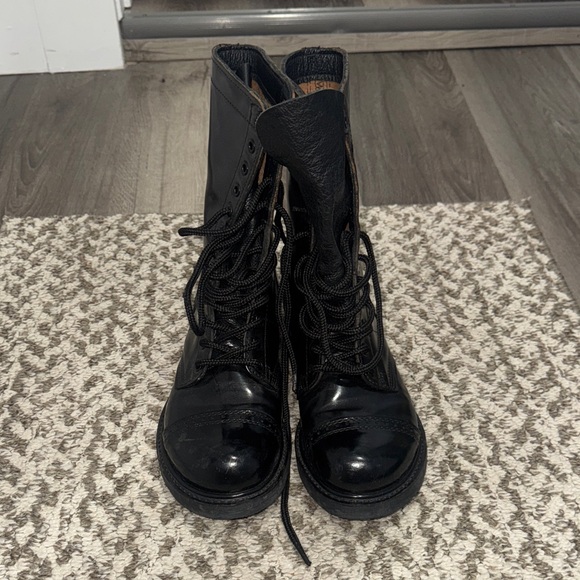 Corcoran Shoes - Sleek Black Women's Combat Boots